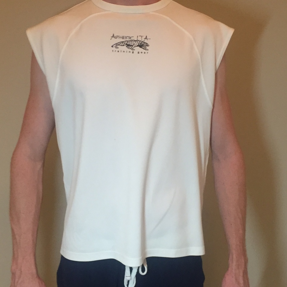 White Authentic ITA training gear sleeveless